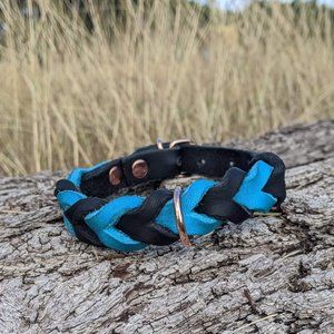 Leather dog collar sz small